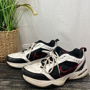 Nike Black White & Red Air Monarch Athletic Sport Sneaker Shoes 11.5